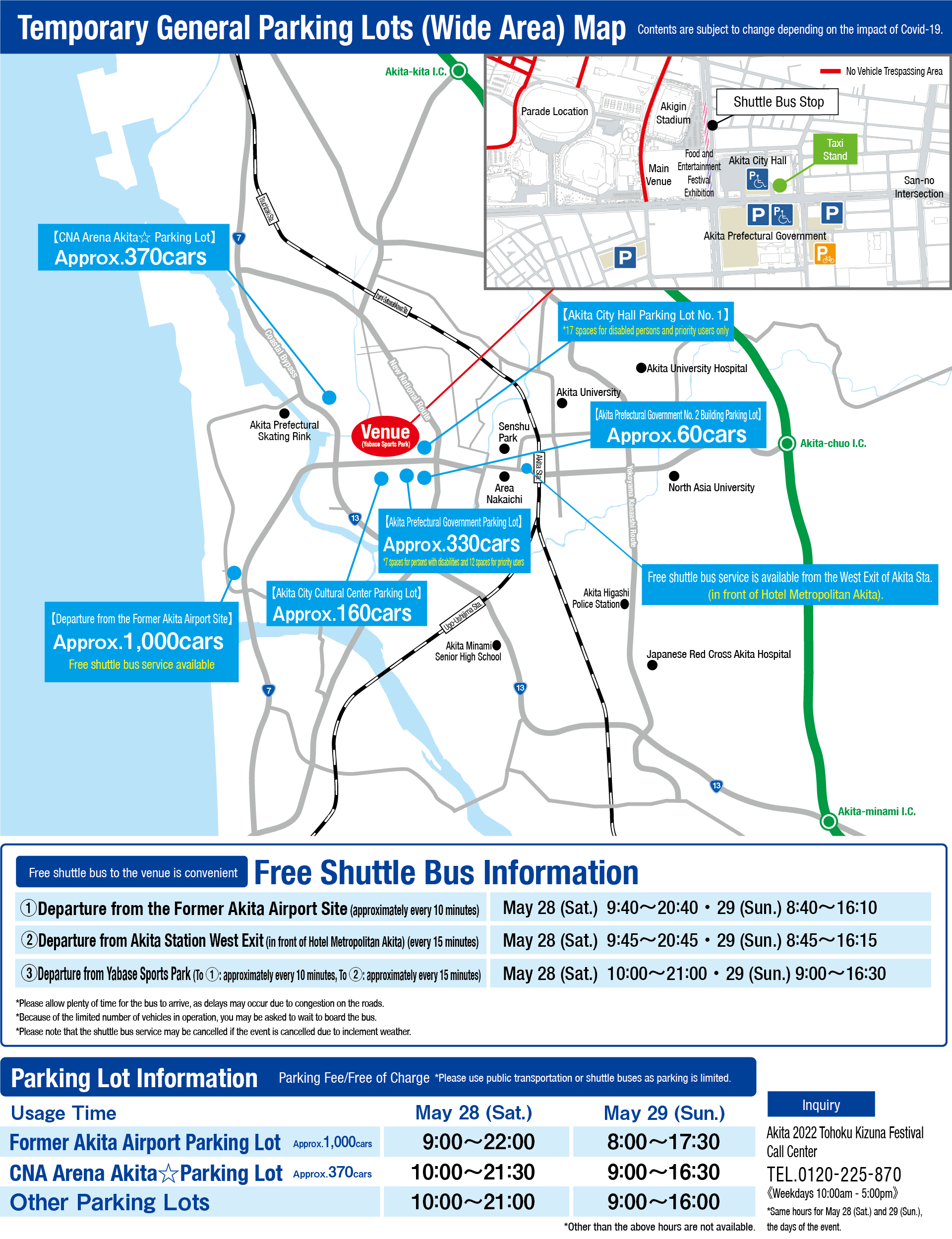 Parking Lots and Shuttle Bus Service