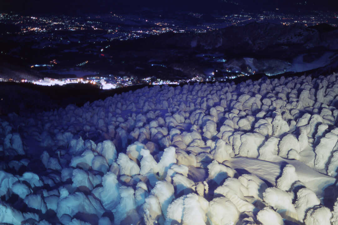 Yamagata City/Zao’s “juhyo”, a winter feature, is a miraculous art created by nature