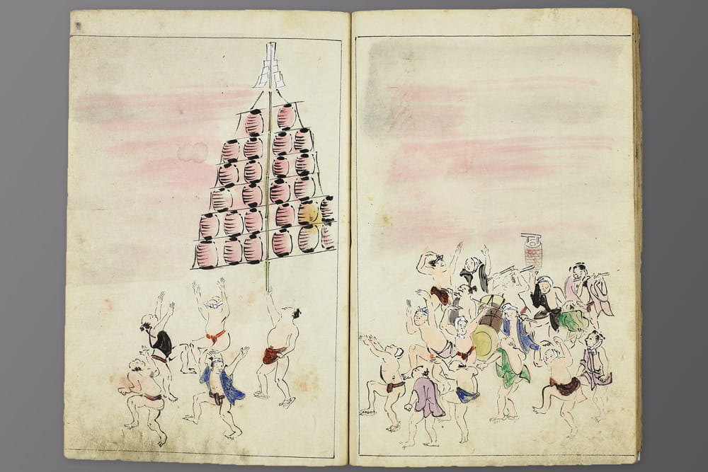 Coloring the night sky with wishes for a rich harvest