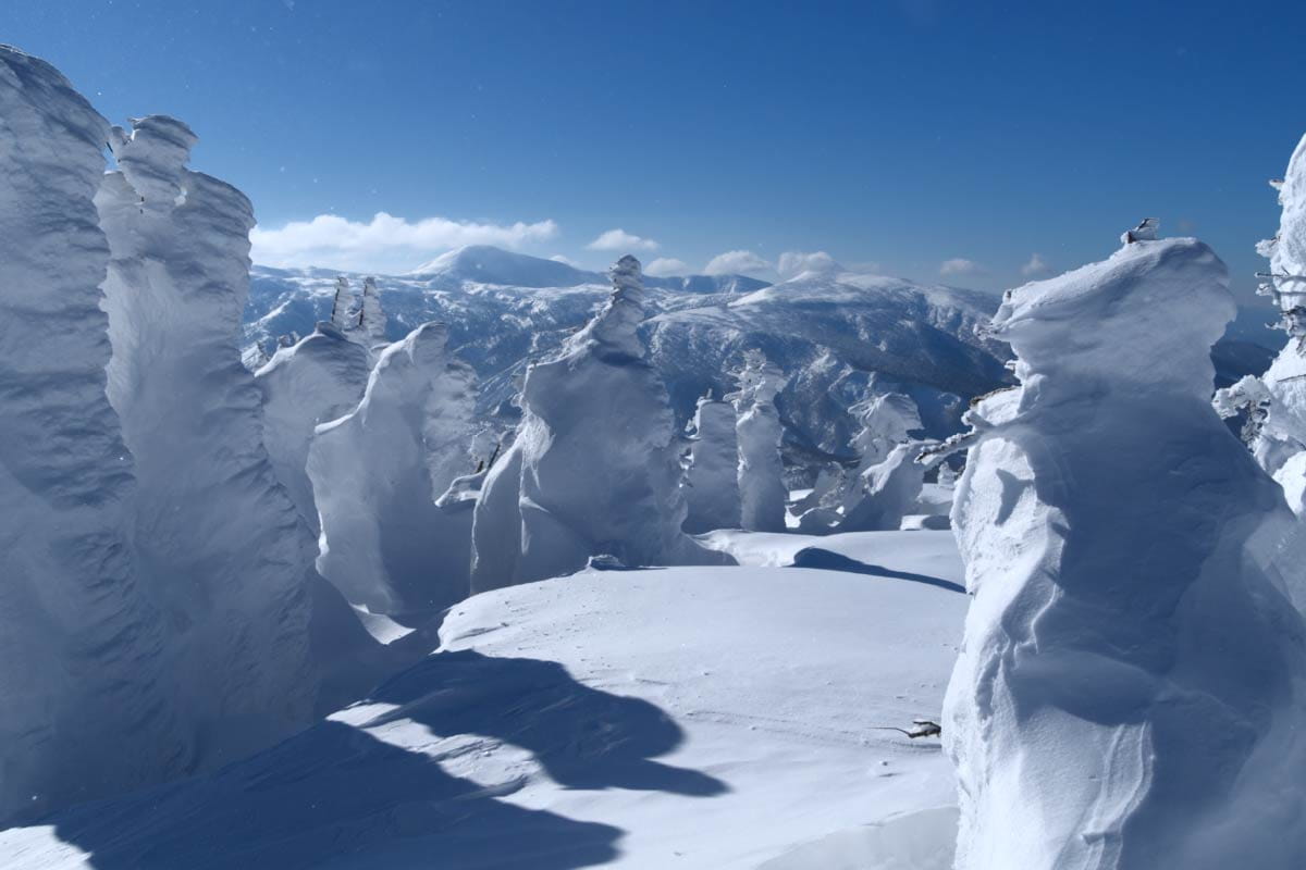 Hakkoda mountain range in winter
